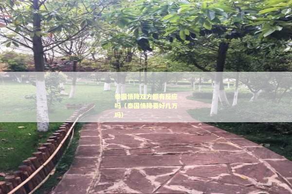 泰国情降双方都有反应吗（泰国情降要好几万吗）