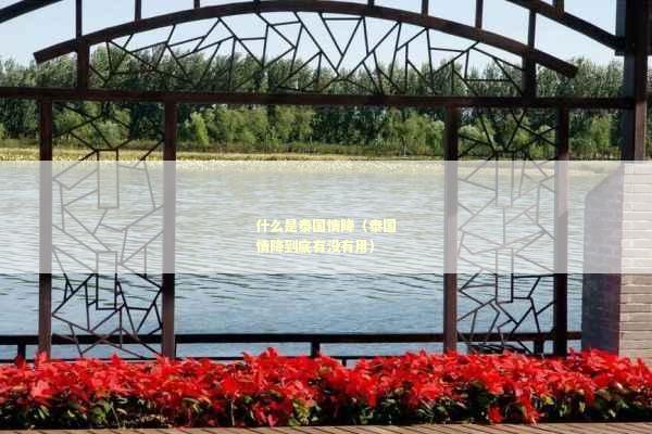 什么是泰国情降（泰国情降到底有没有用）