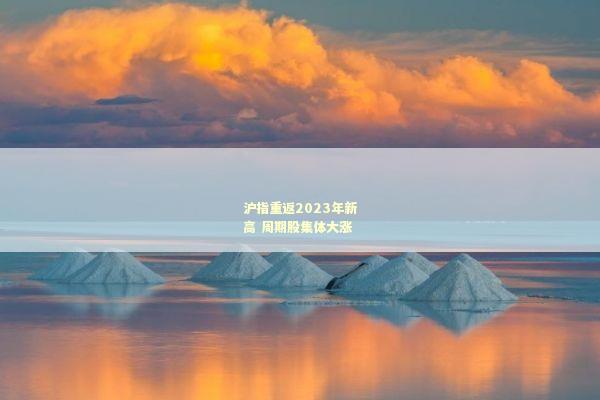 沪指重返2023年新高 周期股集体大涨