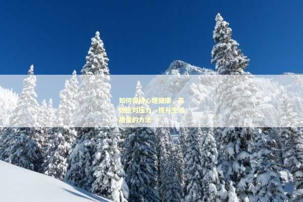 如何保持心理健康，有效应对压力，提升生活质量的方法
